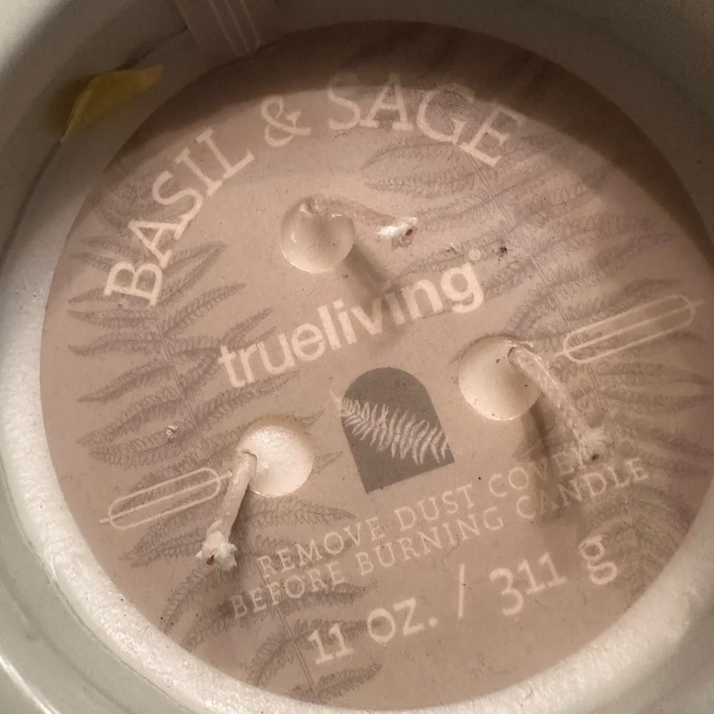 True Living Basil & Sage Candle Set 11oz each